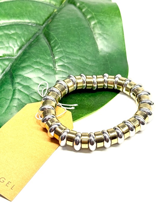 Lee Angel Jewelry - Lee Angel Neiman Marcus Two Tone Beaded Stretch Bangle NWT